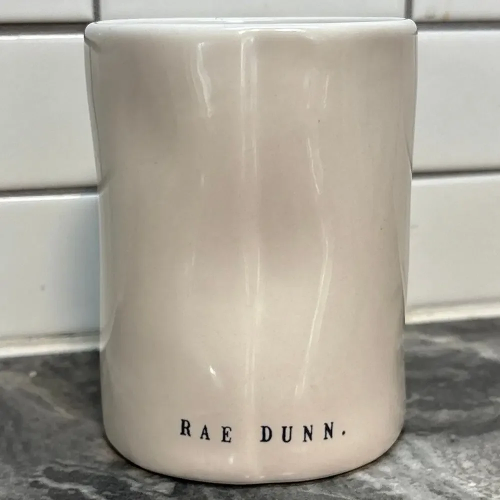 Rae Dunn “Spooky” White Ceramic Candle Holder with Back Candle